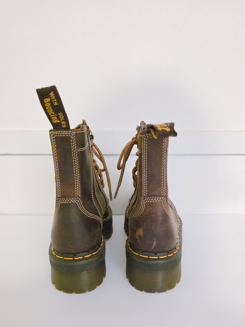 Dr. Martens Jadon Archive Brown Lace-Up Boots NWOB - Picture 6 of 8